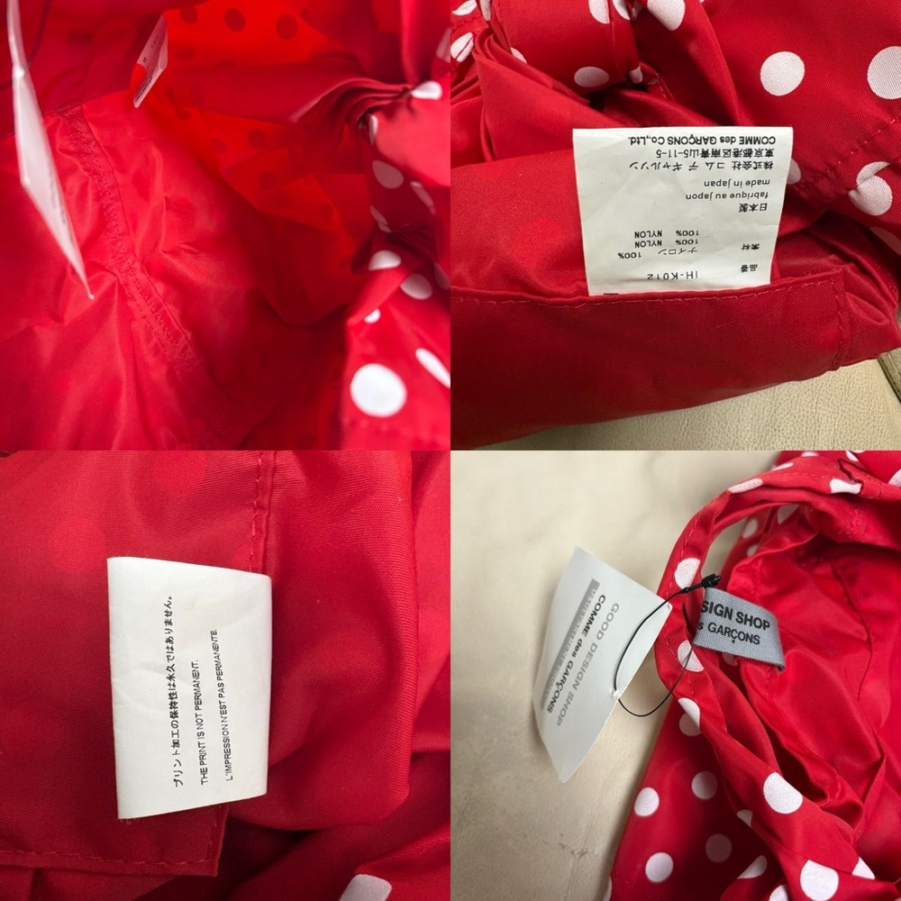 COMME DES GARCONS Red Polka Dot Bow Bag Good Design Shop Japan - Picture 10 of 13